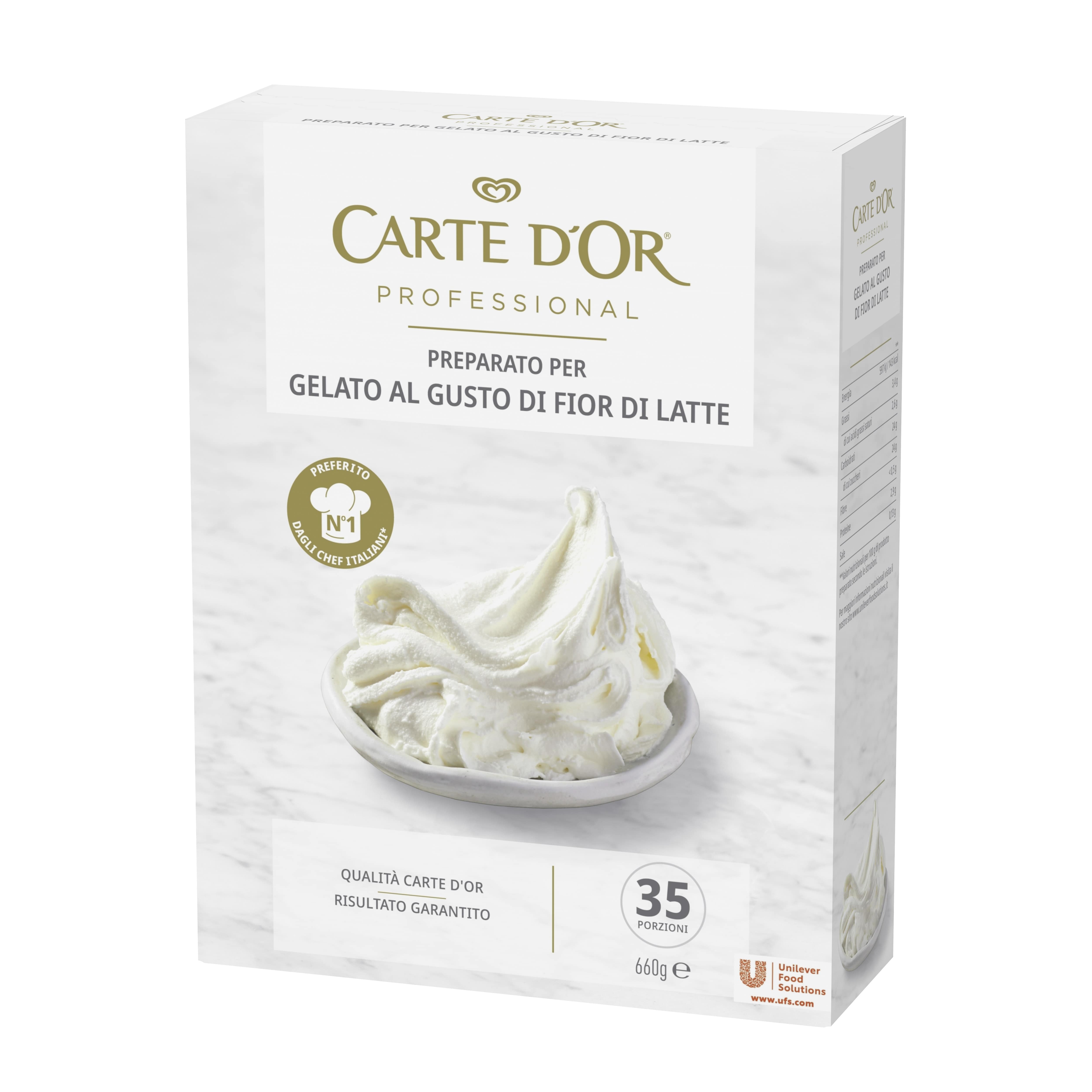 Carte d’Or preparato per Gelato al gusto Fior di Latte 660 Gr - 